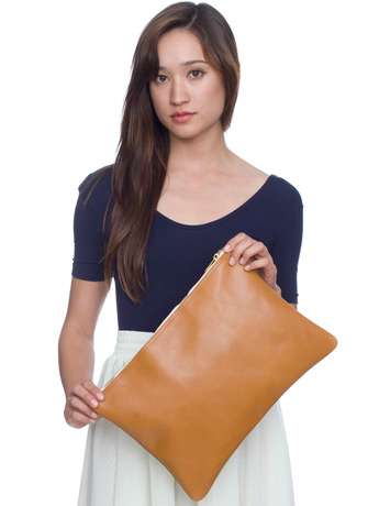american apparel leather clutch. American Apparel Leather Pouch